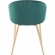 Claire Dining Chair in Emerald Green Velvet & Gold Metal